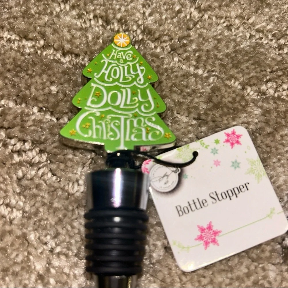 Dolly Parton Set Of 2 Christmas Wine Bottle Stoppers
